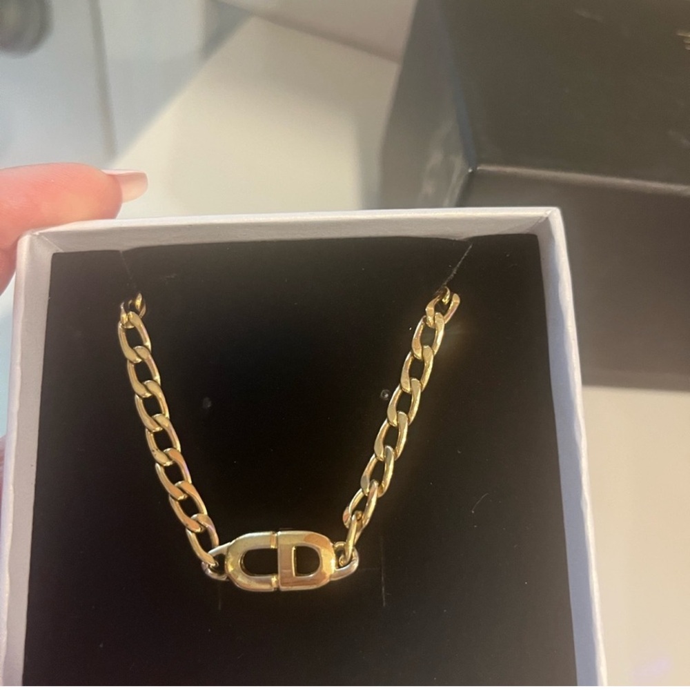 Christian Dior CD chain link bracelet.